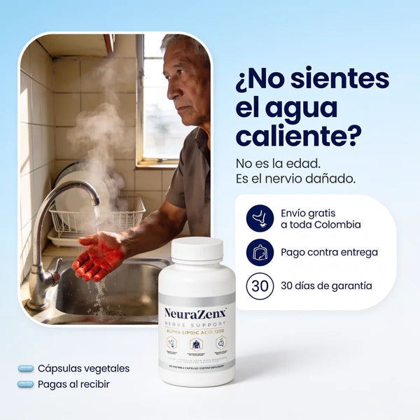 No sientes el agua caliente y te quemas: es el nervio dañado